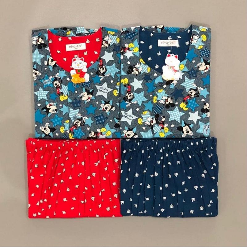 PIYAMA NIQTA MICKEY MOUSE / PIYAMA ANAK / PIYAMA MOTIF MICKEY / BAJU MOTIF MICKEY / SLEEPWEAR /NIQTA