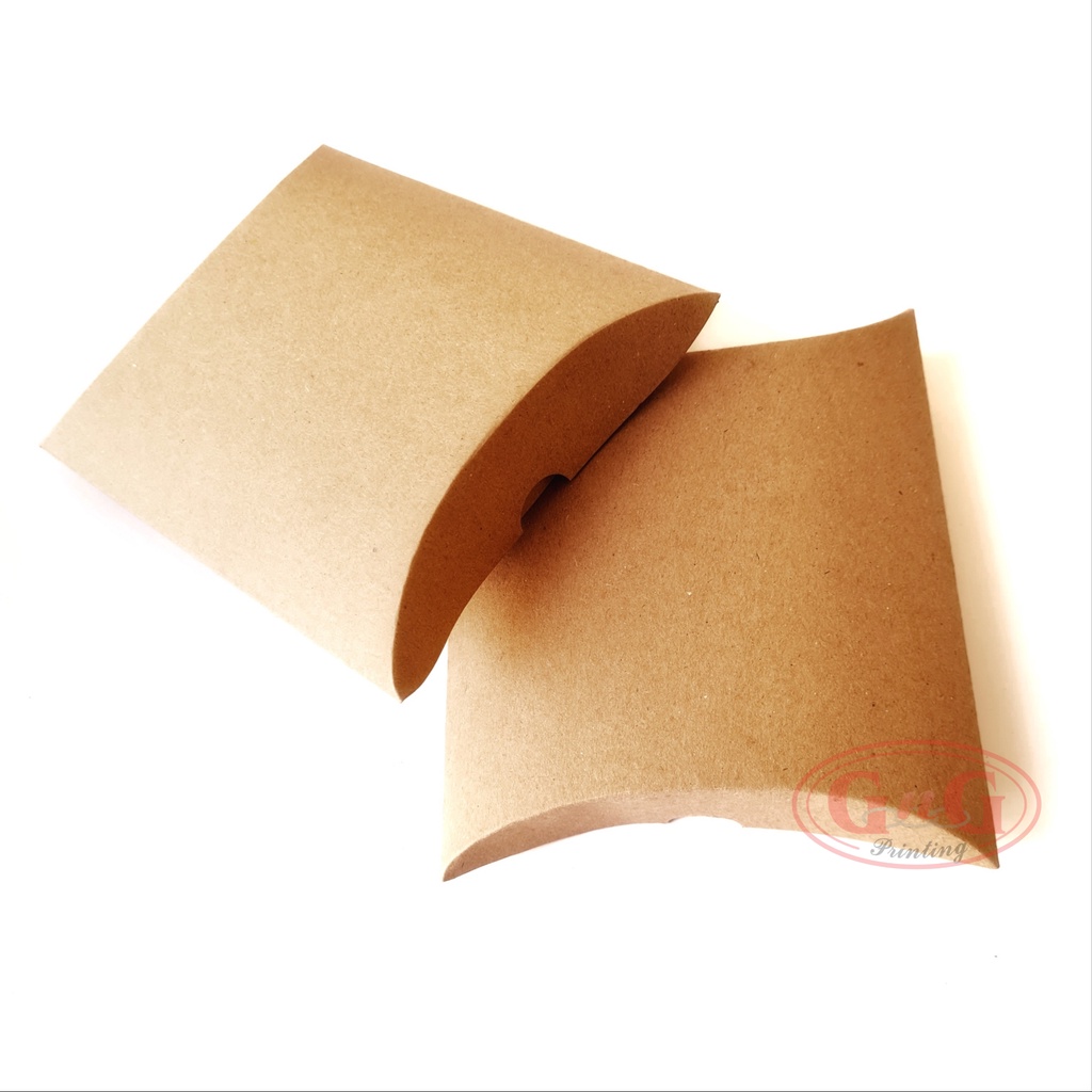 

20pcs - Paper Bag Pillow Gift Box Kotak Hadiah Packaging Kraft, 19x24x5cm