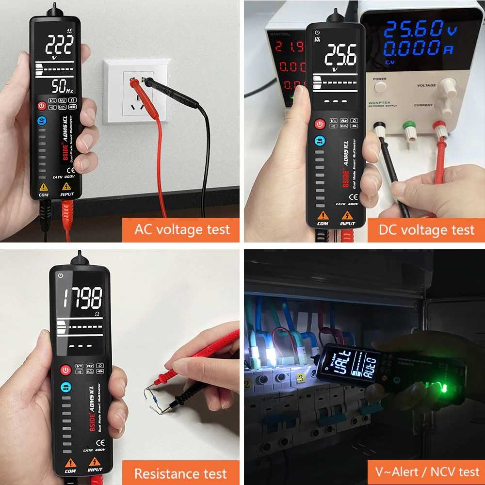FatihShop BSIDE Voltage Indicator Tester Non contact AC 2.4 Inch LCD - ADMS1CL
