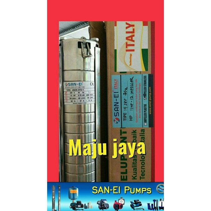 Pompa Satelit 1 Hp Stainless San Ei Hiflow Wasser York Leo Drakos