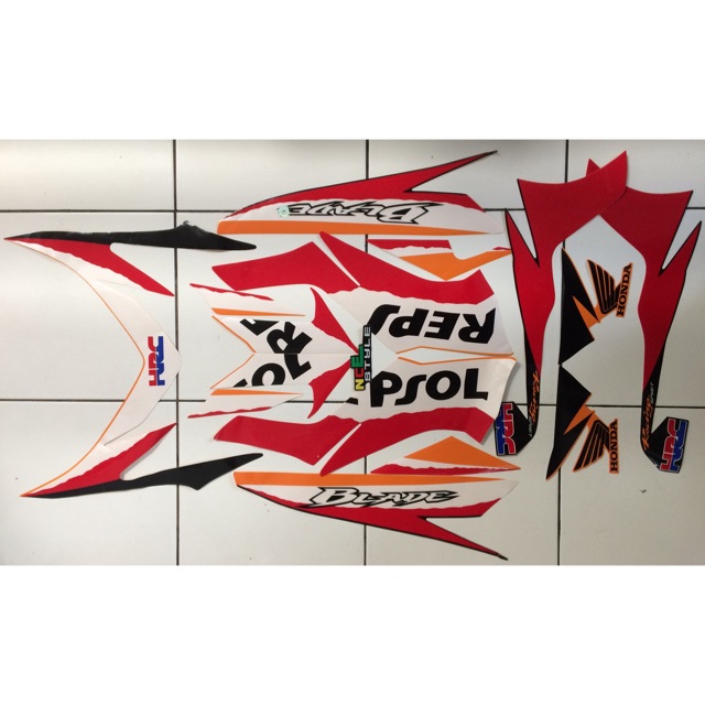 STIKER STRIPING HONDA BLADE REPSOL 2010