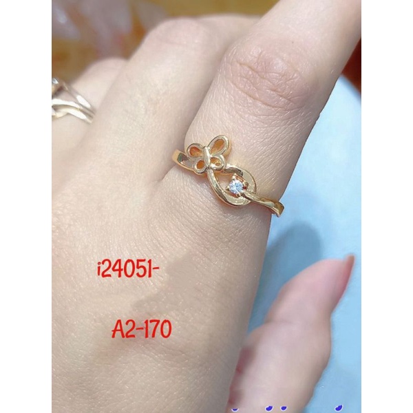 Cincin Wanita Titanium Anti Karat Lapis Emasi24051N