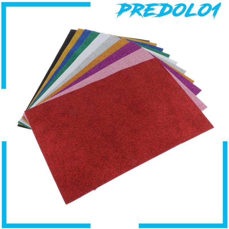 [PREDOLO1] 10 Pcs EVA Foam Handicraft Sheets 11.8x7.9&quot; Craft Foam Sponge Paper Glitter