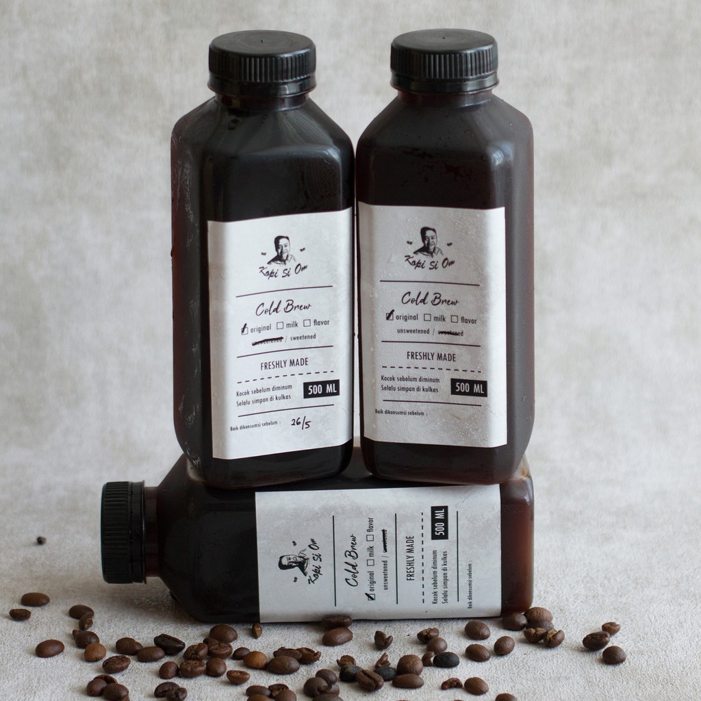 

Paket 3 botol Cold Brew Coffee Original / Kopi Hitam 500 ml