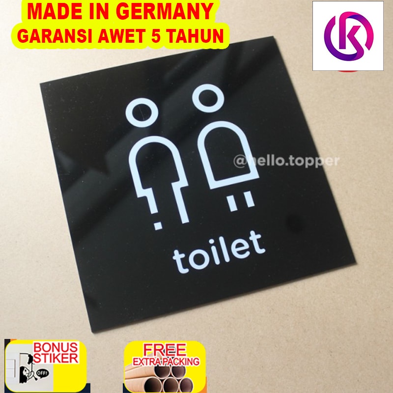 

Promo Toilet Sign Acrylic Modern 20x20| Sign Board Acrylic