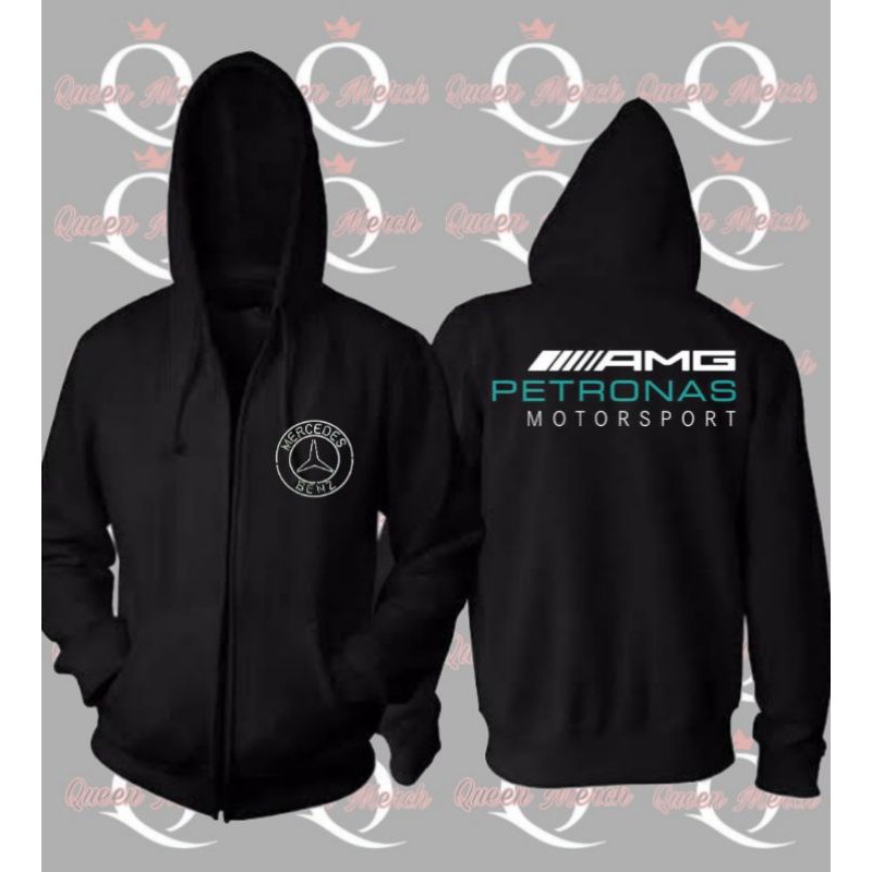 Jaket Sweater Zipper Keren Mercedes Benz AMG Logo - Fiksi Clothing