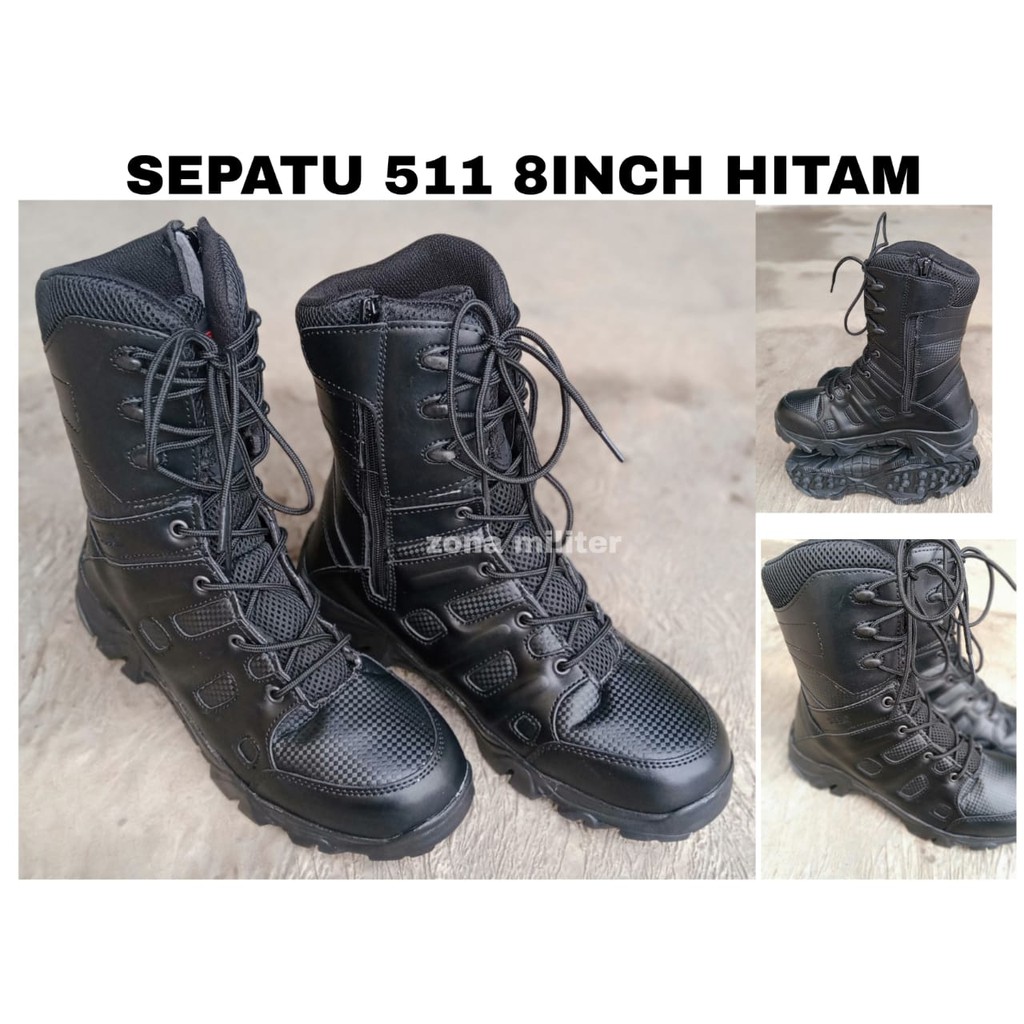 SEPATU TACTICAL 511 8 INCH HITAM
