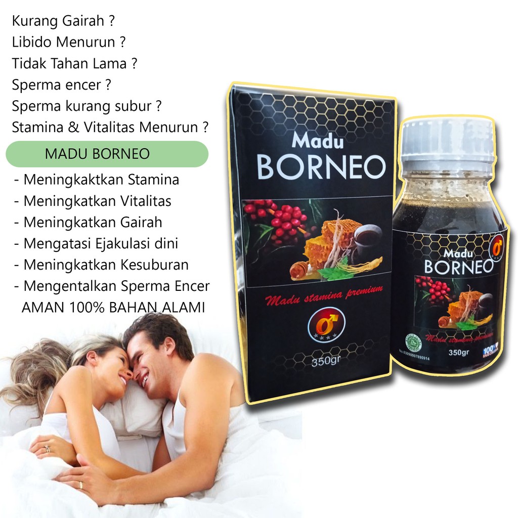 Madu Borneo 350Gr Madu XTRA JANTAN, Meningkatkan gairah, meningkatkan stamina, Mengentalkan sperma