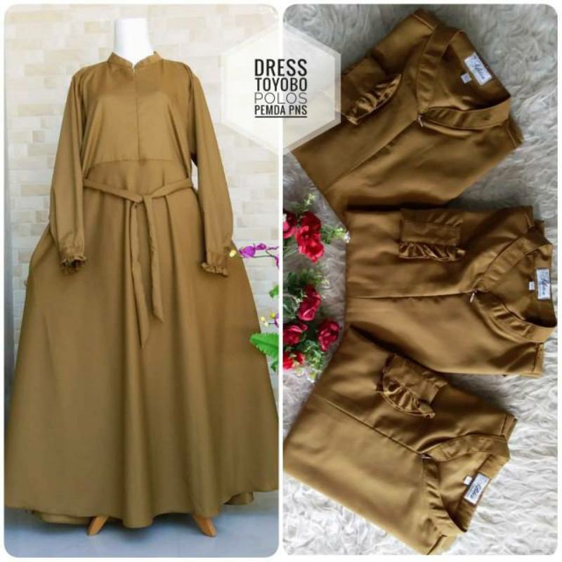 Gamis Pemda Formal Bahan Toyobo Fodu
