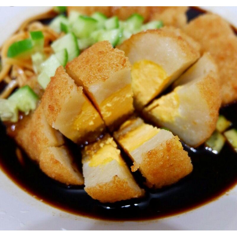 

pempek kapal selam (telur besar)isi 3 pcs