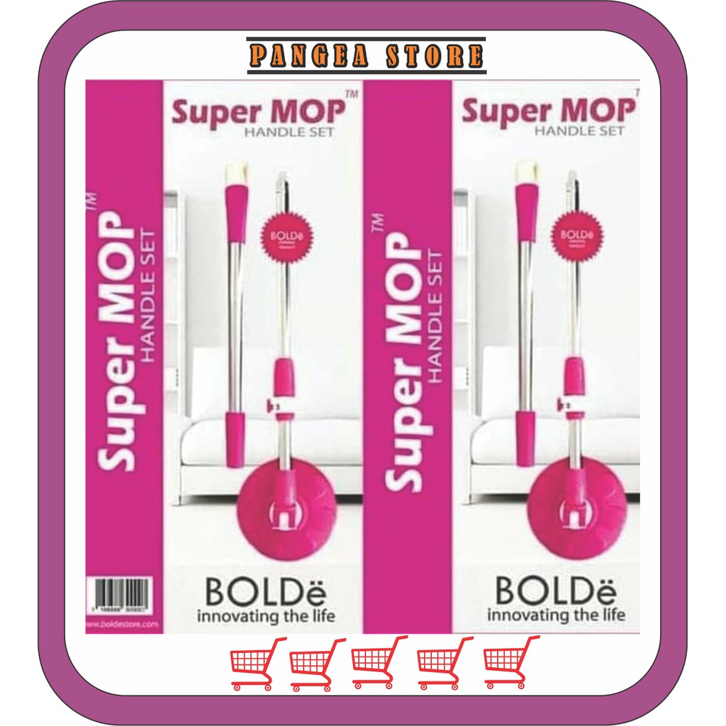 BOLDE HAND SET GAGANG TONGKAT DAN KEPALA SUPER MOP ORIGINAL / ALAT PEL / SUPER MOP / TONGKAT PEL