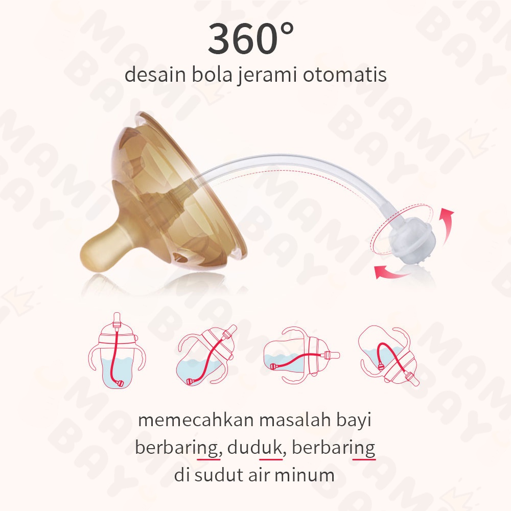 OKEYI PIKO BELLO botol susu bayi cokelat silikon lembut botol bayi dengan sedotan lembut