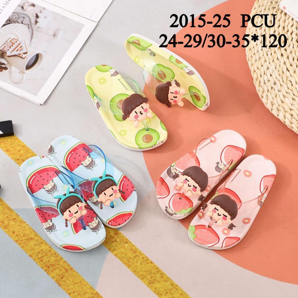 Sandal Jepit Anak Perempuan Import Motif Chibi 3D Buah Buahan Winola Collection WNL 2015-25