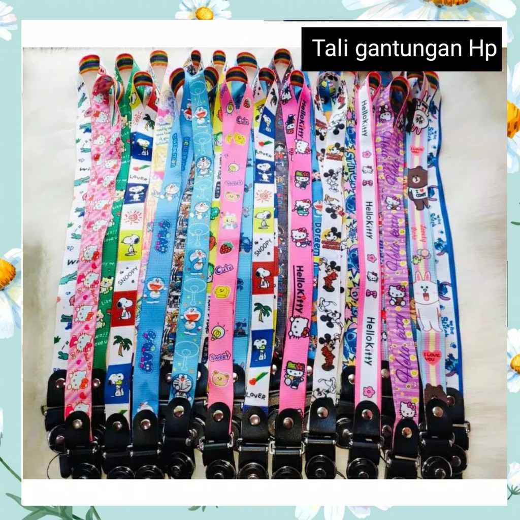 Strap Tali Gantungan Handphone aneka Karakter Lucu / Gantungan kunci dan Hp Leher
