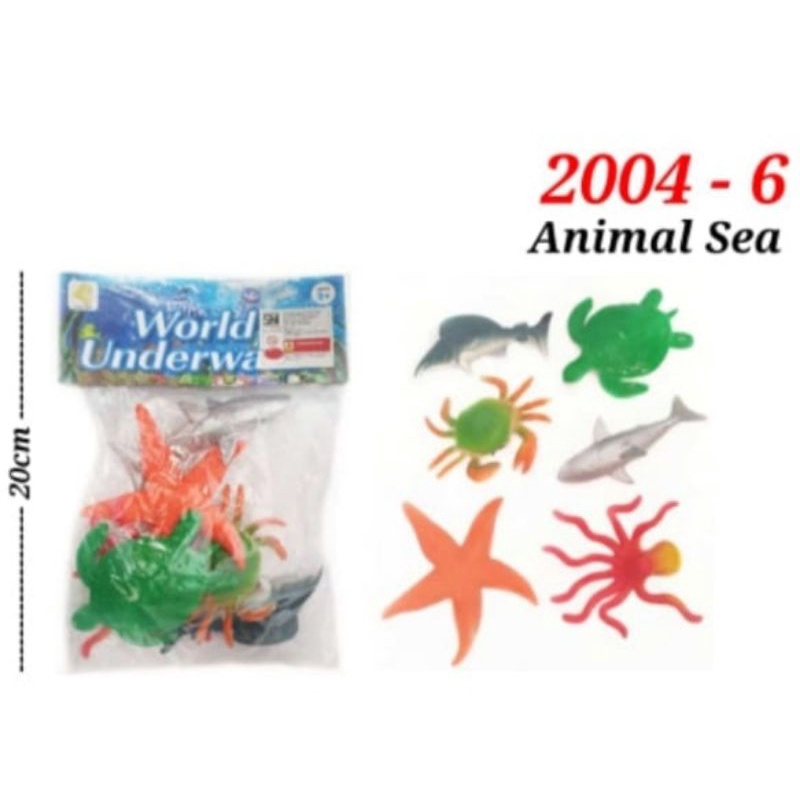 mainan animal laut hewan laut karet