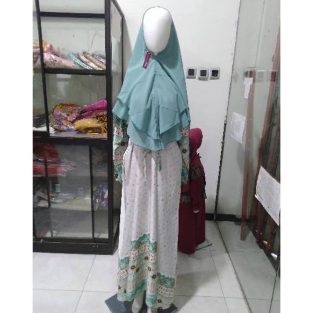 GAMIS MAXMARA ETNIK MURMER SATU SET KHIMAR