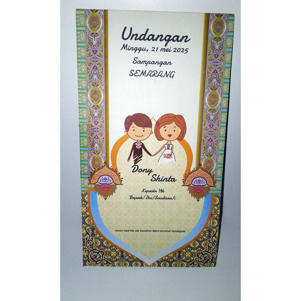 CETAK UNDANGAN PERNIKAHAN MURAH UNIK BERKUALITAS KODE JATAYU 51