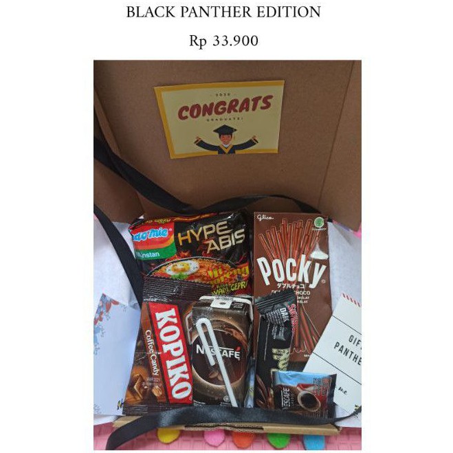 

BLACK PANTHER SNACK BOX HAMPERS KADO ULANG TAHUN