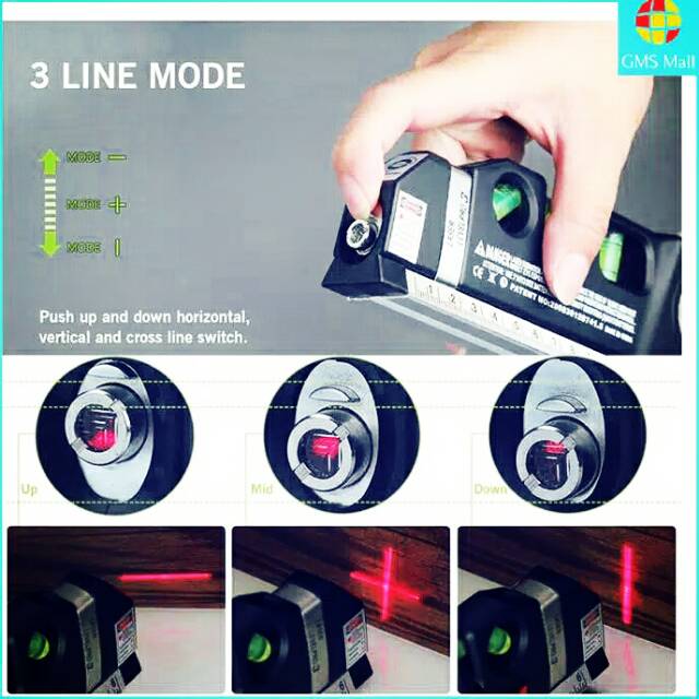 Alat pertukangan waterpass laser penggaris meteran ASLI