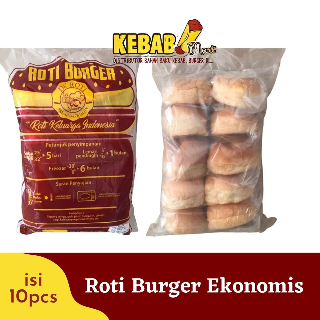 Roti burger ekonomis DE ROTI ISI 10 PCS / Roti burger / bun burger / roti burger hemat