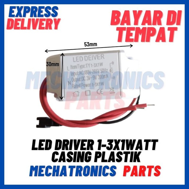 [DSP-9413] LED DRIVER 1-3X1WATT CASING PLASTIK