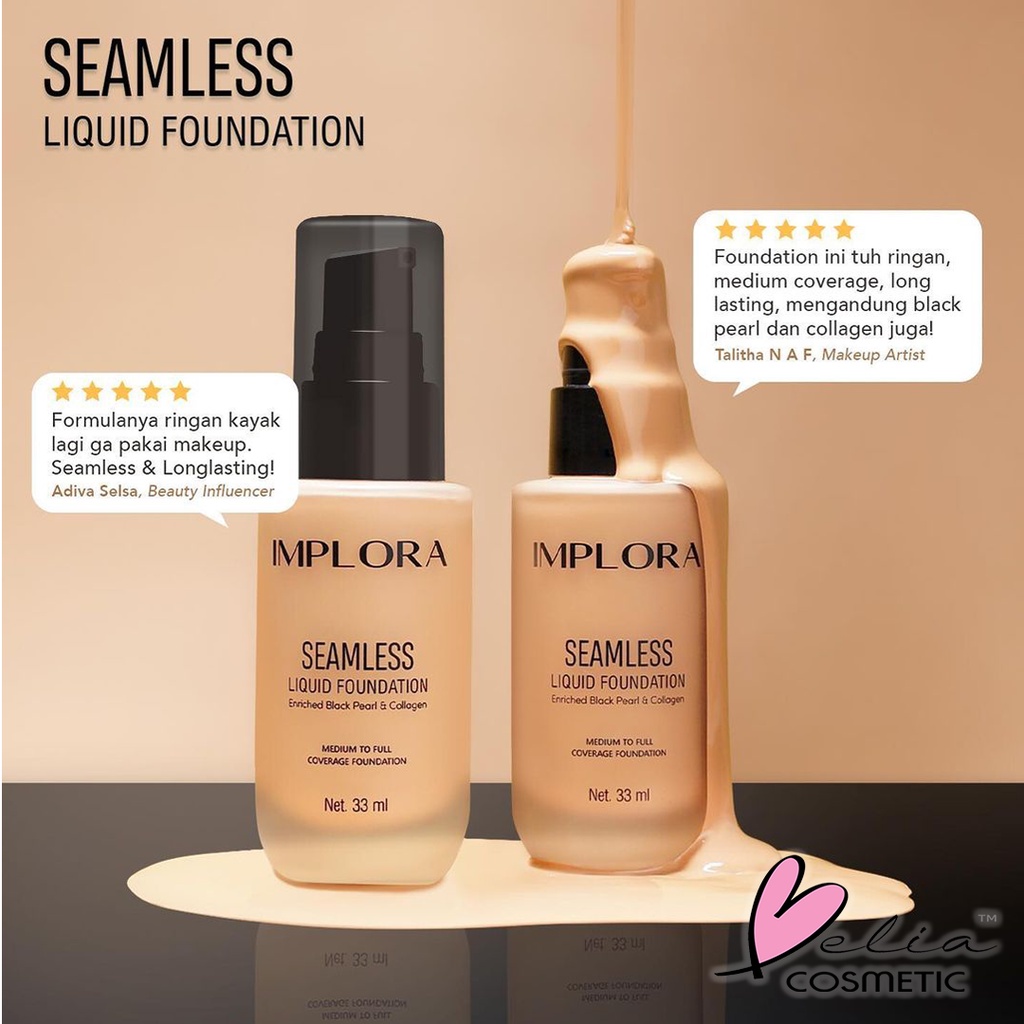 IMPLORA Seamless Liquid Foundation 33mL  (️BPOM)