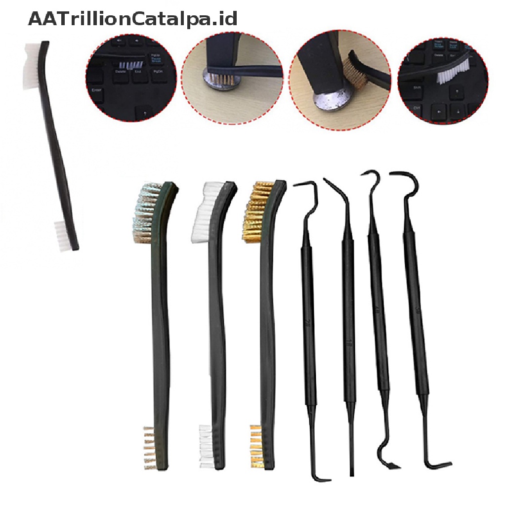 Aatrillioncatalpa 3 / 7 Pcs Sikat Pembersih Pipa Sepeda Multifungsi