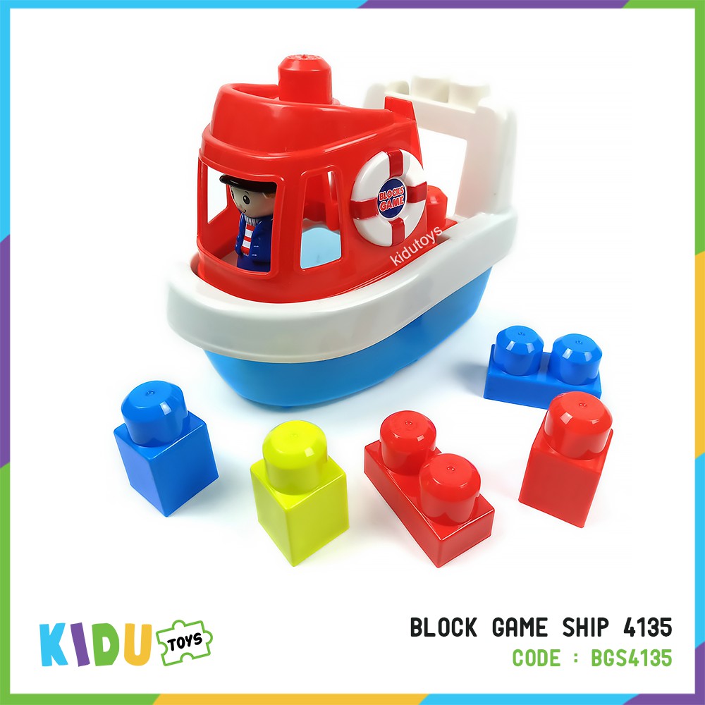 Mainan Anak Block Game Ship 4135 Kidu Toys