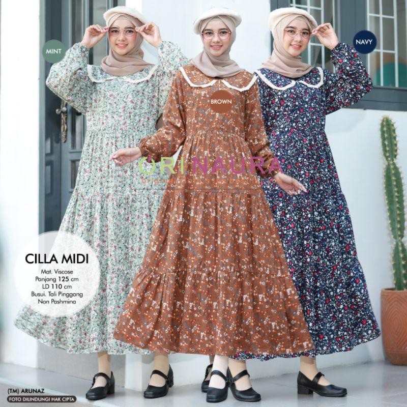 GAMIS RAMINA MITA AQIRA HAIDAR HAIKAL MODIAS MIDI MINI DRESS ORIGINAL ORINAURA