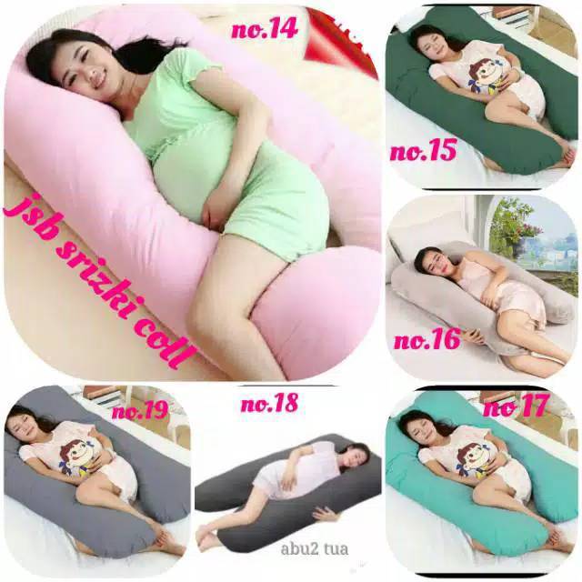 Bantal hamil dan menyusui doble sarung ,1 set + 1 sarung pengganti