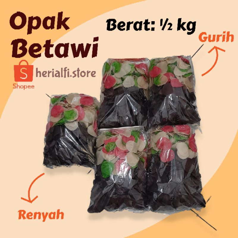 

Opak Betawi / Opak ketan / opak betawi ½ kg / Opak Ketan Item/Opak Ketan Putih/Kue Betawi/Makanan Tradisional Khas Betawi/cemilan betawi