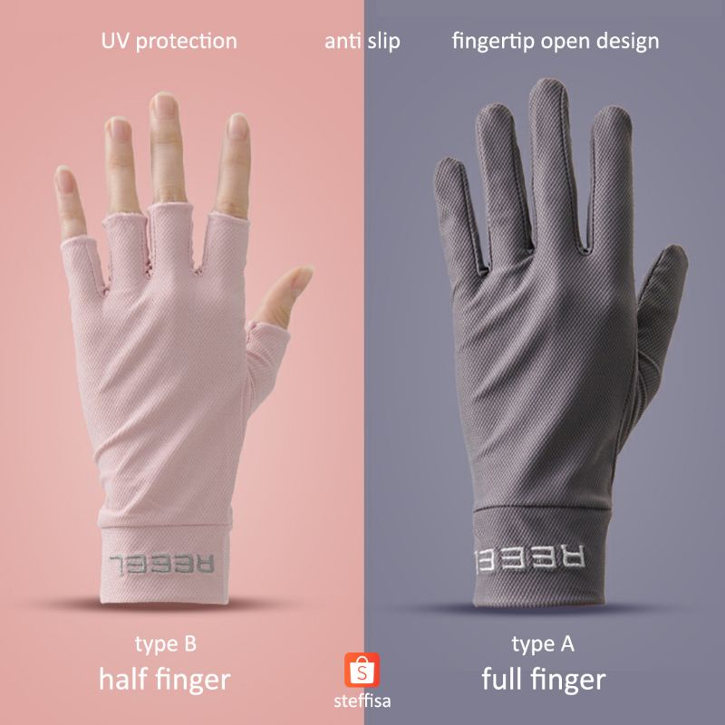 PREMIUM GLOVES | Sarung tangan berkendara mobil sepeda motor wanita pria unisex anti slip touchscreen sport riding anti uv impor half full finger