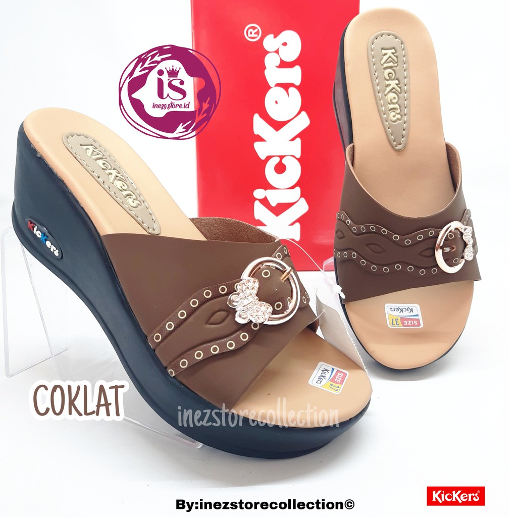 SANDAL WEDGES WANITA TERBARU KICKERS KODE CB-01 MURAH GROSIR