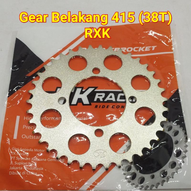 TK Racing Gear Belakang 415 RXK RX King New Fizr Vega R New Jupiter Z New MX 31T 32T 33T 34T 35T 36T 37T 38T 39T 40T 41T 42T 43T 44T 45T-38T 415