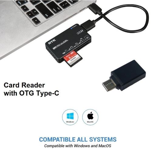 Card reader writer nyk usb 3.0 TF CF MS SD XD M2 6 slot all in one 5Gbps c3 v3-09 - Pembaca kartu memory