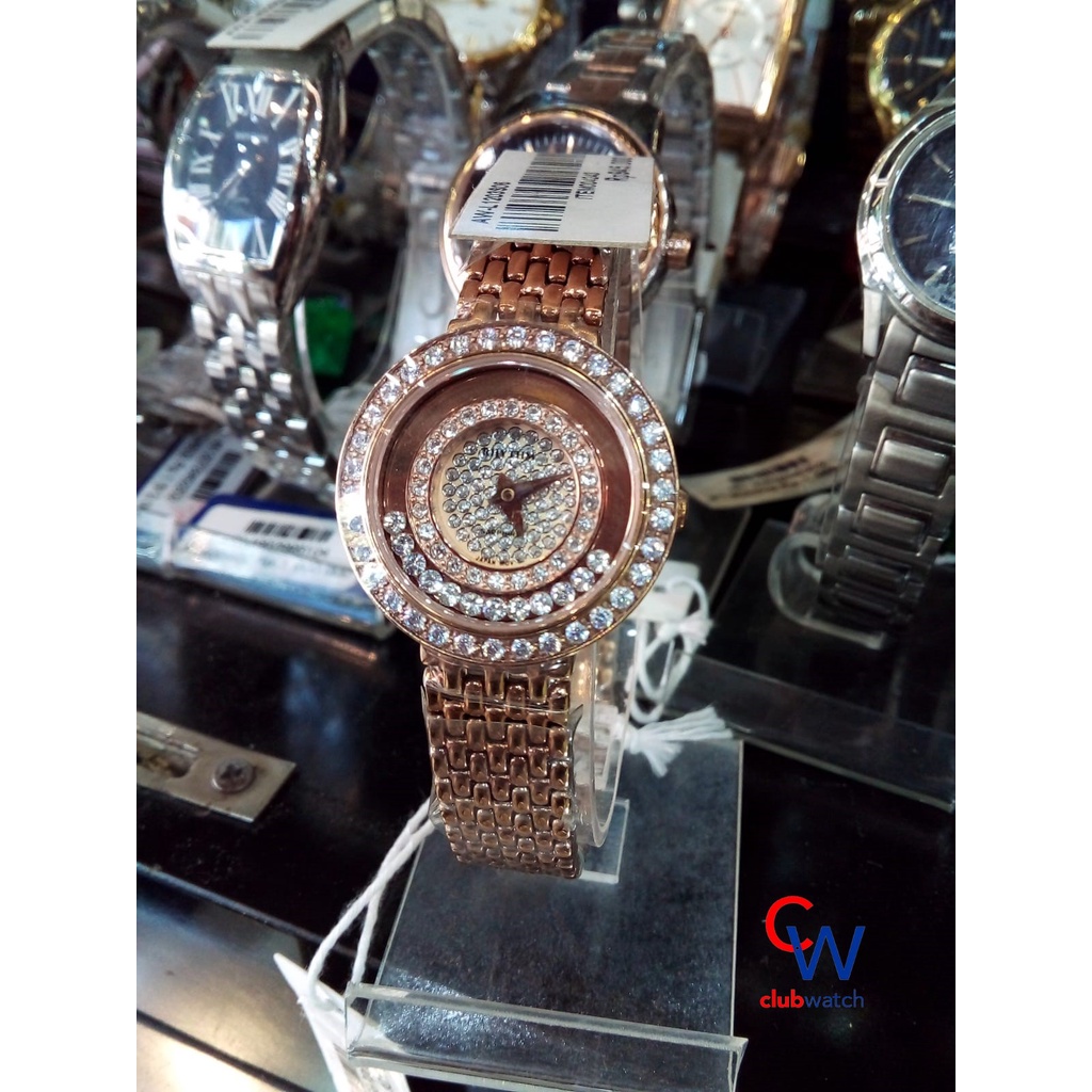Jam Tangan Wanita Merk Rhythm / Rhythm Wanita Tali Logam Type L1203S06