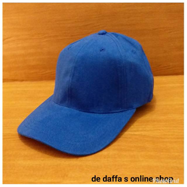 Topi baseball cap baby blue biru muda dewasa polos pria wanita casual sport - biru muda