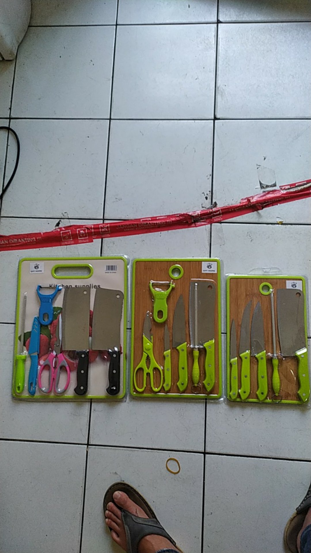 Pisau Set Stainless  Dilapis Anti Lengket 1 Set Isi 6 Termurah