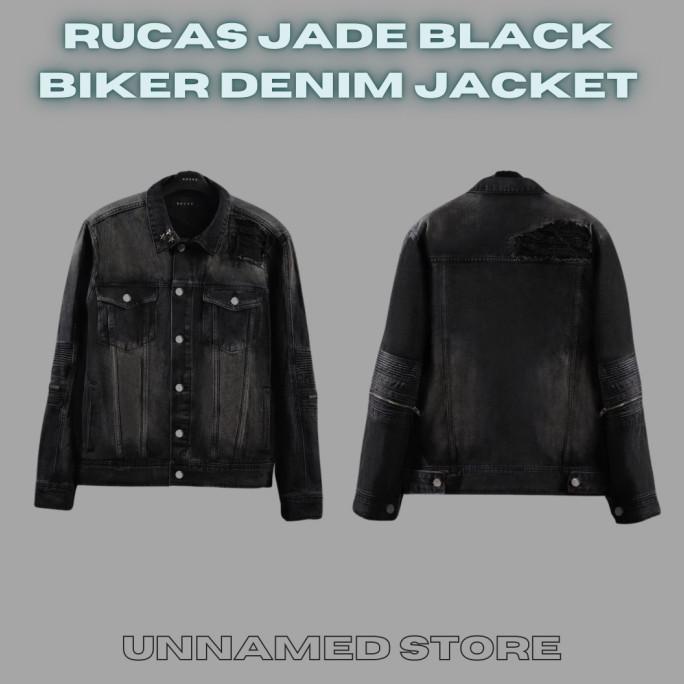 RUCAS JADE BLACK BIKER DENIM JACKET