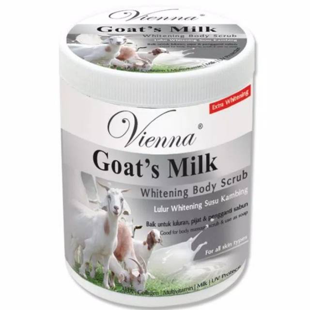 VIENNA GOAT'S MILK WHITENING BODY SCRUB 1000gr BPOM