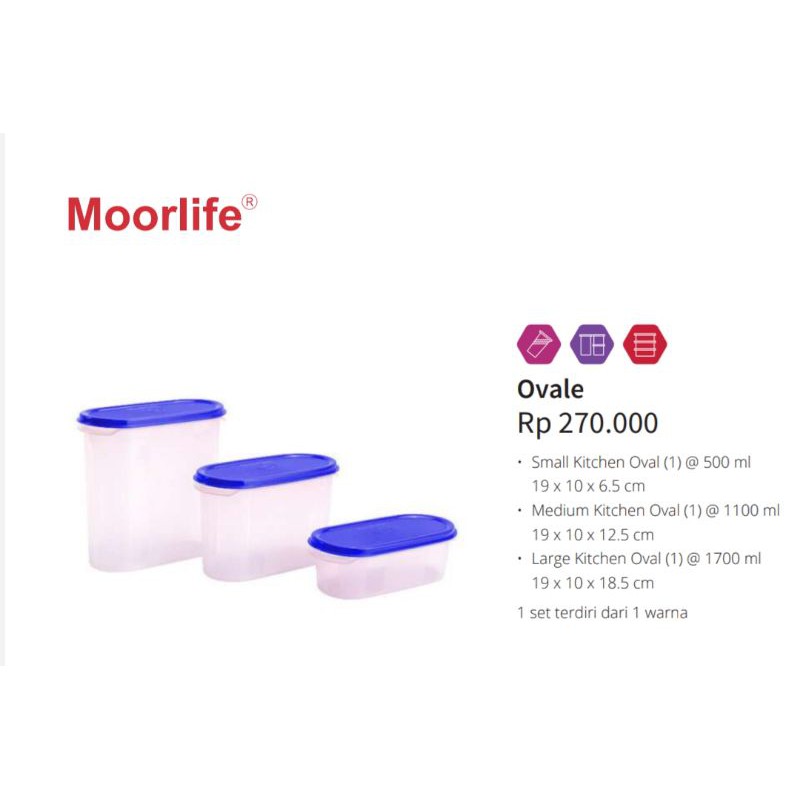 Moorlife Ovale Large (1) @ 1700 ml/Promo/Hampers/Gift/Toples