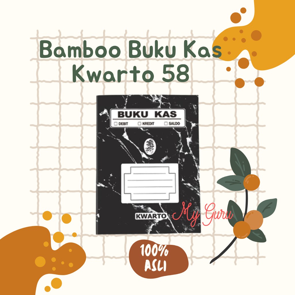 

[PCS] BAMBOO BUKU KAS KWARTO 58 / BUKU CATATAN KEUANGAN