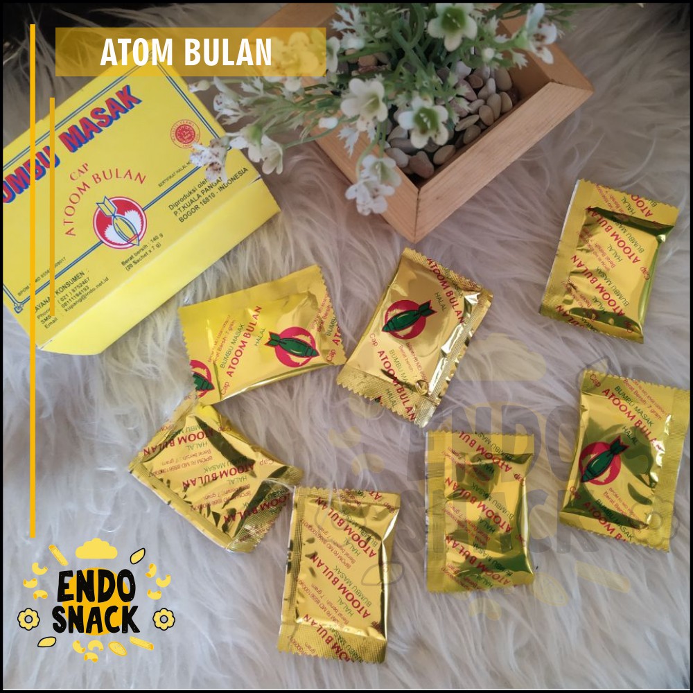 1 Box Bumbu Atom Bulan isi 20x7gr Bungkus Kecil Penyedap Baso Aci Cuanki