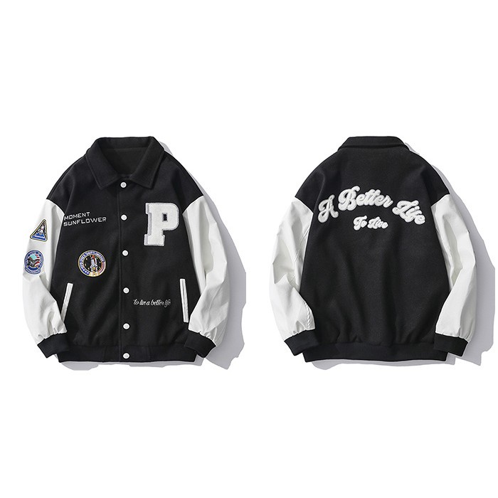 COD-Jaket Bomber Varsity Vintage New Arrival / Jaket Baseball Varsity Pria Wanita Ful Bordir Premium Murah