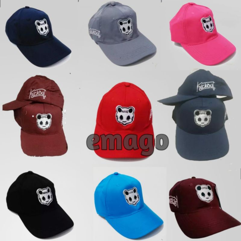 Topi Baseball Karakter Panda kickout Topi Distro Topi Bordir karakter Topi pria Topi Wanita Dewasa