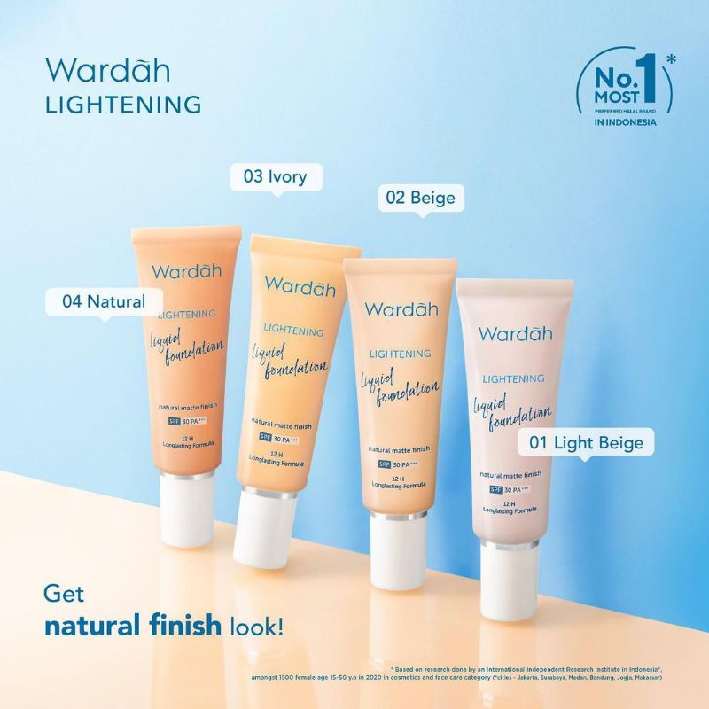 WARDAH LIGHTENING liquid foundation natural coverage