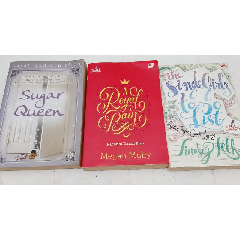 Novel Chicklit Buku Chicklit Sugar Queen A Royal Pain The Single Girl's ToDo List The Queen Must Die