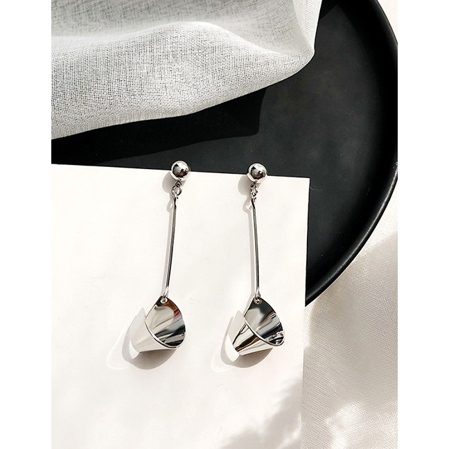 LRC Anting Tusuk Elegant Pure Color Decorated Long Earrings