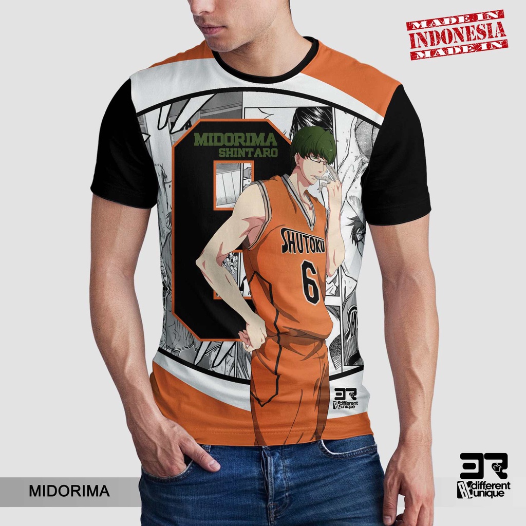 [ COD ] KAOS DISTRO PRINTING GAMBAR ANIME KUROKO NO BASKET MIDORIMA - BAJU GAMBAR KUROKO'S BASKETBAL