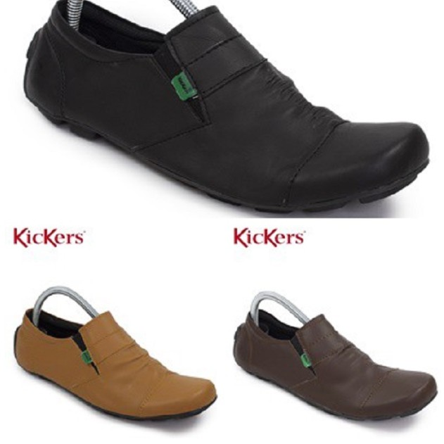 BAYAR DI TEMPAT !! Sepatu Slop Pria Kickers Wringkle Sepatu Slip On Pria Kasual Formal Kerja Santai